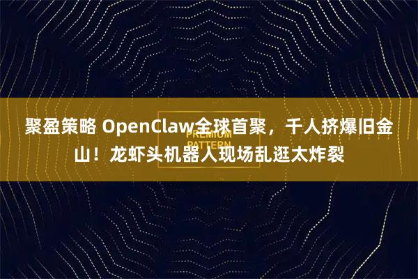 聚盈策略 OpenClaw全球首聚，千人挤爆旧金山！龙虾头机器人现场乱逛太炸裂